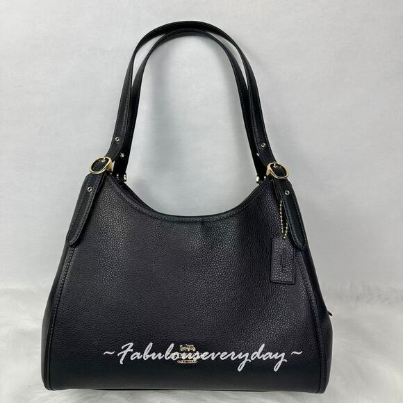 Coach Handbags - Coach Erin Shoulder Bag In Leather/Gold/Black CAQ86 NWT